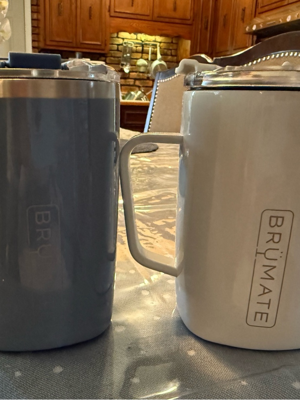 BrüMate Insulated Ceramic-Look Travel Mug – White